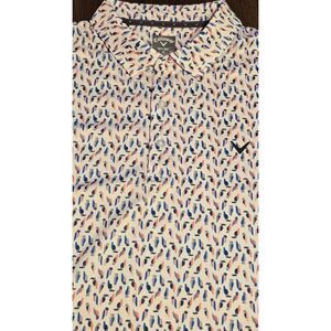 Callaway Men's Opti-Dry Golf Polo Size XL With Parrot Designees